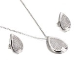 Set Lantisor, Pandantiv si Cercei ---Heart--- cod Set225, Argintboutique