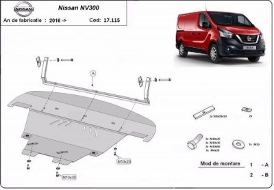 Scut motor metalic Nissan NV 300 2016-prezent foto