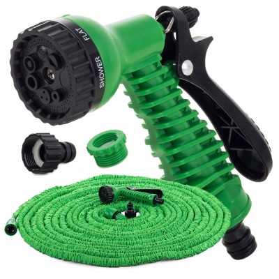 Stropitoare cu furtun extensibil integrat 20-60 m - Verde foto