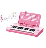 Pian electronic pentru copii cu 24 clape roz