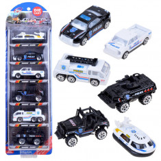 Mașini de poliție metalice set de mașini de poliție 6pcs rey cars ZA3505