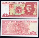 !!! CUBA - 3 PESOS 2004 - P 127 a- UNC / SERIA FA 27 / CHE GUEVARA