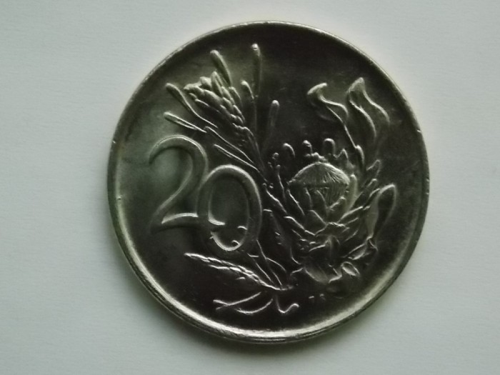 20 CENTS 1977 AFRICA DE SUD-XF