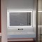 Oglinda LED Rectangulara 120x80cm Verite MotionGlow Marcello, Sistem Dezaburire, Ceas &amp; Termometru, Dimabila ModernLight Concept