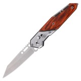 Cumpara ieftin Cutit pliabil Foxter, tip briceag, 20 cm, deschidere la buton, otel inoxidabil, clema de agatare, Oem