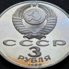 Moneda comemorativa PROOF 3 RUBLE - URSS / RUSIA, anul 1989 *cod 4286 - ARMENIA