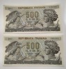 Italia - 500 Lire 1966 B - Serii consecutive