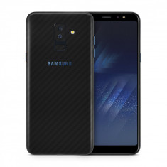 Skin Samsung Galaxy A6 Plus (set 2 folii) CARBON NEGRU foto