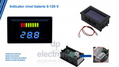 Voltmetru Auto indicator nivel baterie 6 - 120V foto