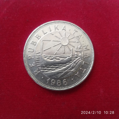 -Y- MONEDA MALTA 1 POUND / LIRA 1986 foto