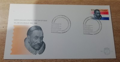 B14 - FDCS - Olanda - personalitati - Willem van Oranje - 1984 foto