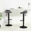 VidaXL Scaune de bar, 2 buc., gri &icirc;nchis, catifea 333602