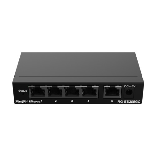 Switch 5 porturi RJ45 Gigabit, L2 Cloud Management - Ruijie RG-ES205GC