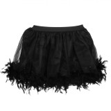 Fusta Tutu cu Pene Neagra One Size, Oem