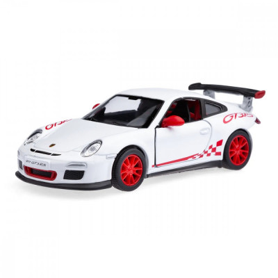 Macheta Kinsmart Porsche 911 GT3RS 1:36 Alb/Rosu KT5352 foto