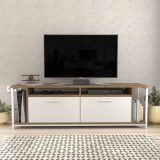 Cumpara ieftin Comoda TV Omar - Alb, Walnut
