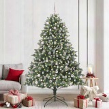 VidaXL Brad de Crăciun artificial cu 300 LED Verde 160 x 160 x 240 cm 3395259