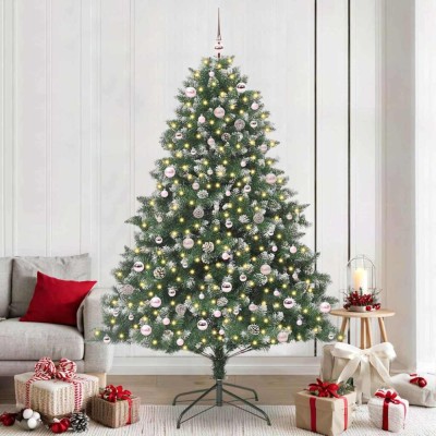 vidaXL Brad de Crăciun artificial cu 300 LED Verde 160 x 160 x 240 cm 3395259 foto