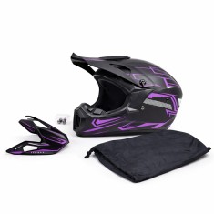 Casca Moto/Enduro, Interior Confortabil, Ventilatie Multipla, pentru Motociclete, Cross, Enduro, ATV, Dirt Bike, FIXATO, Marime S, Mov