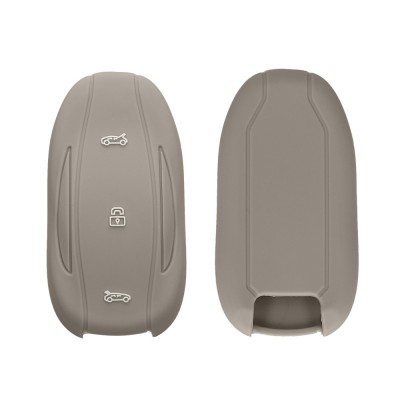 Husa Cheie Auto Kwmobile pentru Tesla Model 3/Model Y/Model S, Gri, Silicon, KWM000025EB002C foto