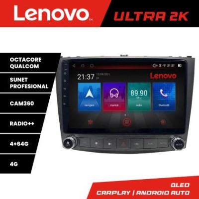 Navigatie Lexus IS 2005-2011 Lenovo Kit- IS 8 core QLED Qualcomm 4+64 360 Android Waze USB Navigatie Internet Youtube Radio CarStore Technology foto