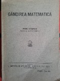 Gandirea matematica- Petru Sergescu, 1928