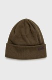 Barbour caciula culoarea verde, din tricot gros