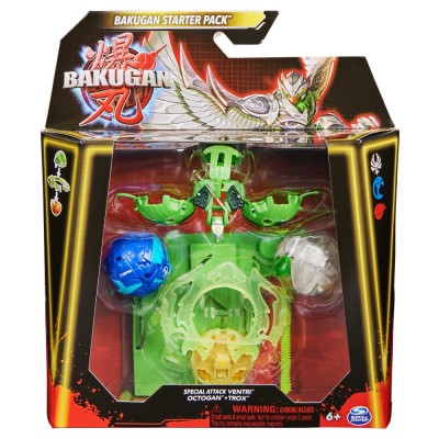 BAKUGAN STARTER PACK VENTRI, OCTOGAN SI TROX foto