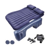 Saltea Gonflabila Auto 145x90cm PVC 150kg + Pompa 12V + 2 Perne Albastru