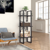 Gossi biblioteca cu 3 rafturi, gri, 40x30x105 cm, pal