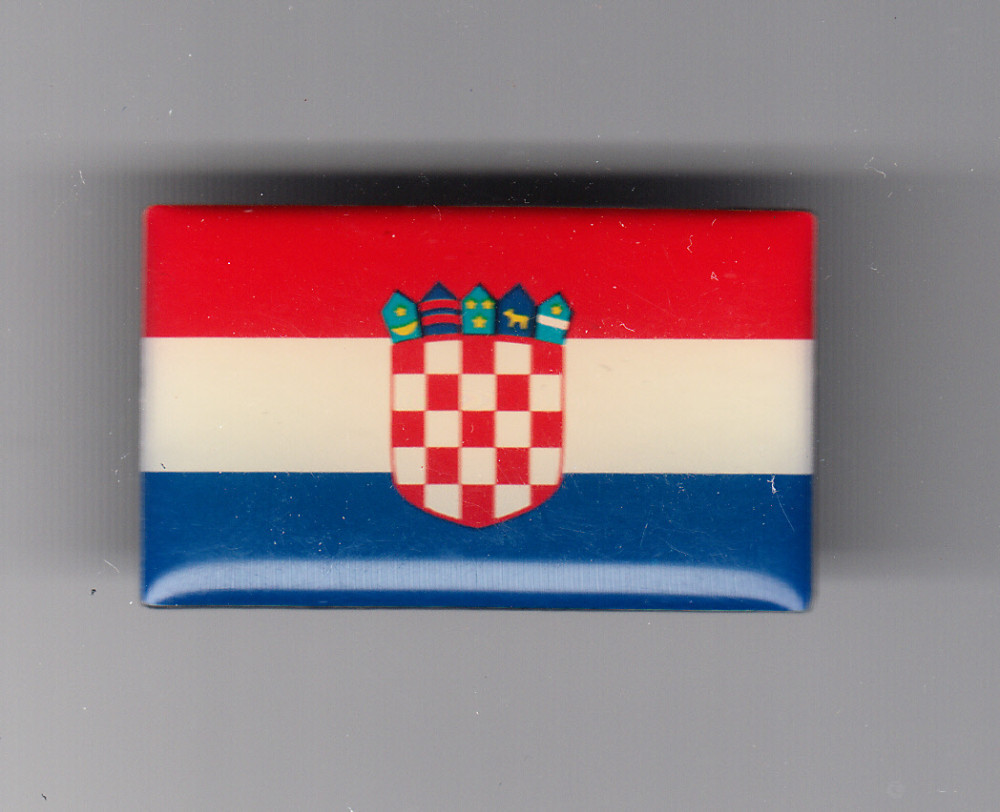 Insigna steag Croatia - Editions Atlas, cu pin, Romania de la 1950 |  Okazii.ro