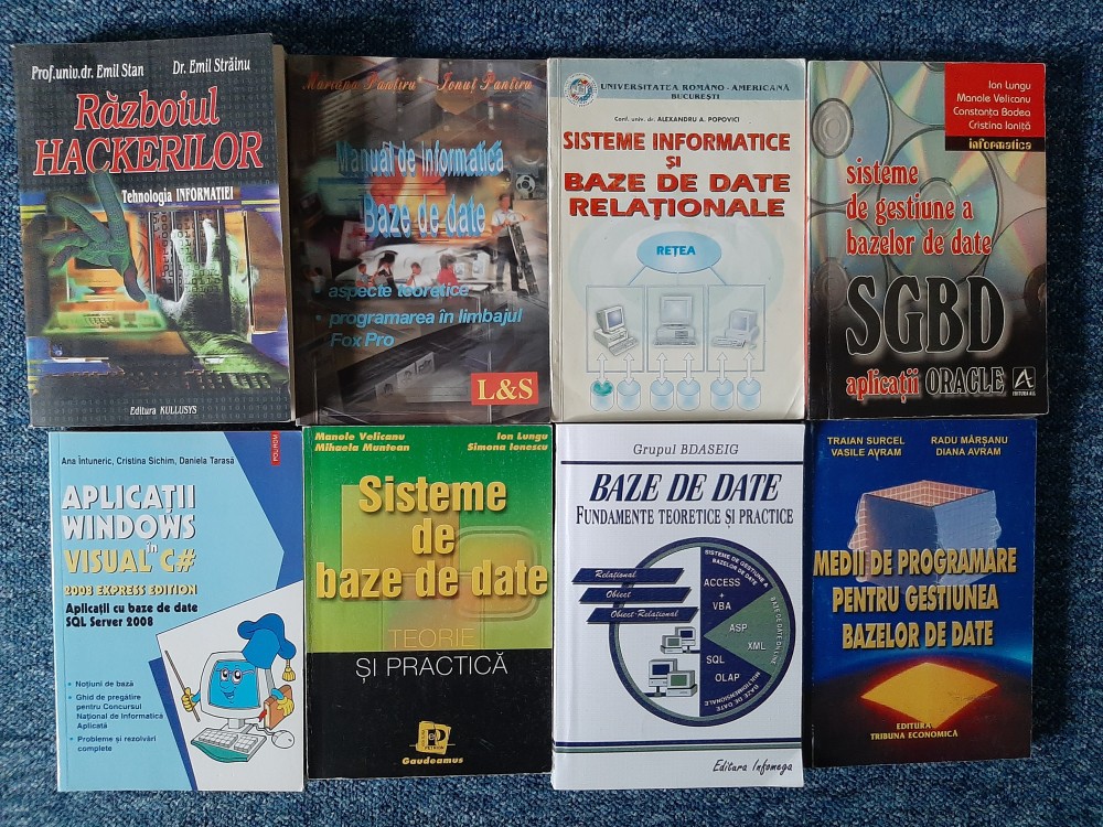 8 vol calculatoare, IT, PC (baze de date: FoxPro, Oracle, Visual C# ...