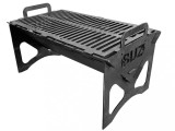 Gratar Portabil Camping, Gradina, Otel Carbon 50x30x30cm, Durabil, Usor de Montat si Transportat