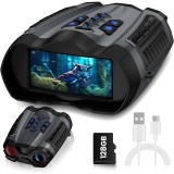 Cumpara ieftin Binoclu Vedere Nocturna 4K cu Card 128GB, Ecran 3.5 Inch, Zoom 16X, Baterie 5000mAh, 9 Niveluri IR, IP54 Rezistent Apa, Video 4K, Foto 36MP, Vanatoare