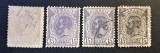 Regele Carol I ( "Cifre &icirc;n Colțuri", 1885&ndash;1889) - 15 BANI (Variante Violet, Cafeniu, Gri-Negru, Neștampilat &amp; Ștampilă "PRAHOVA") RO1