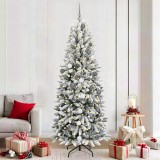 Brad de Crăciun artificial Alb 210 cm PVC
