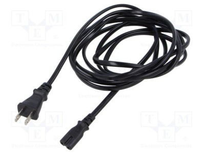 Cablu IEC C7 mamă 2x0,75mm2 3m negru 7A LIAN DUNG foto