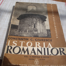 Constantin C. Giurescu - Istoria Romanilor - 1940 - volumul 2 partea 2-a