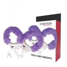 DARKNESS - LILAC LINED METAL HANDCUFFS foto