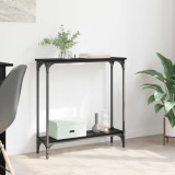 vidaXL Masă de consolă Stejar Negru 75 x 22,5 x 75 cm Lemn compozit 882195
