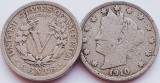 2350 USA SUA Statele Unite 5 cents 1910 (with &quot;CENTS&quot;) UZATA km 112, America de Nord