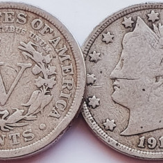 2350 USA SUA Statele Unite 5 cents 1910 (with "CENTS") UZATA km 112