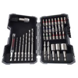 Bosch 2607017328 - Set accesorii insurubare si burghie metal 35 bucati