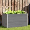 vidaXL Strat Inaltat Gradina Gri 150x100x91cm WPC Jardiniera Flori Legume Exterior
