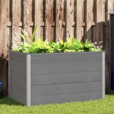 vidaXL Strat Inaltat Gradina Gri 150x100x91cm WPC Jardiniera Flori Legume Exterior