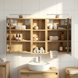 vidaXL Set dulap baie cu raft 3 pcs 80 x 10,5 x 50 cm Lemn compozit 3403663