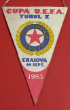 Fanion meci fotbal UNIVERSITATEA CRAIOVA-HAJDUK SPLIT (Cupa UEFA 14.09.1983)