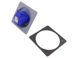 Conector alimentare trifazat IP44 16A mamă drept
