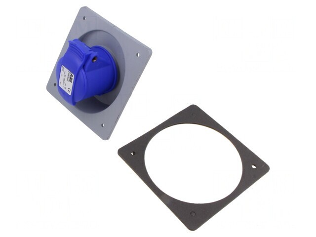Conector alimentare trifazat IP44 16A mamă drept