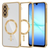 Husa premium Samsung Galaxy A17 5G Asteroid GSM Luxury Crystal MagSafe, auriu